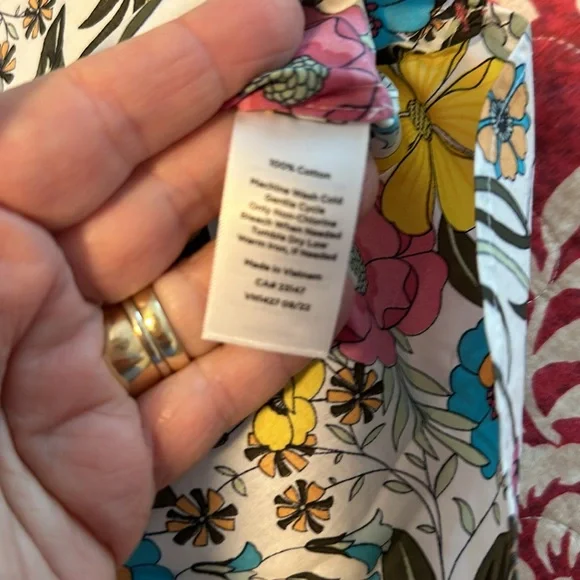 NWT Talbots Flower Print Shirt - Picture 4 of 7